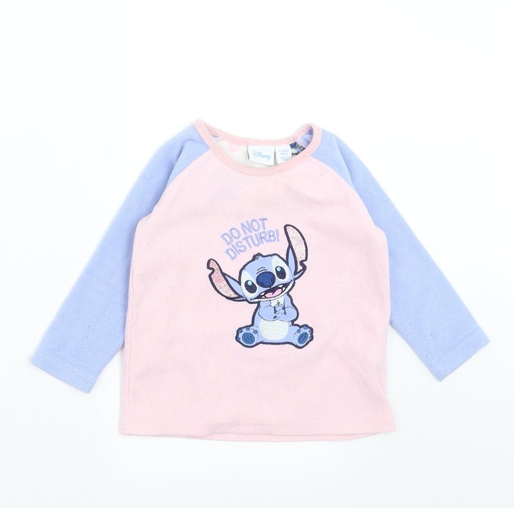 Disney Baby Pink    Pyjama Top Size 18-24 Months  - lilo & stitch