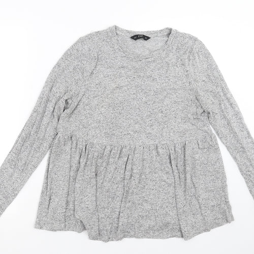 F&F Womens Grey  Knit Pullover Jumper Size 12