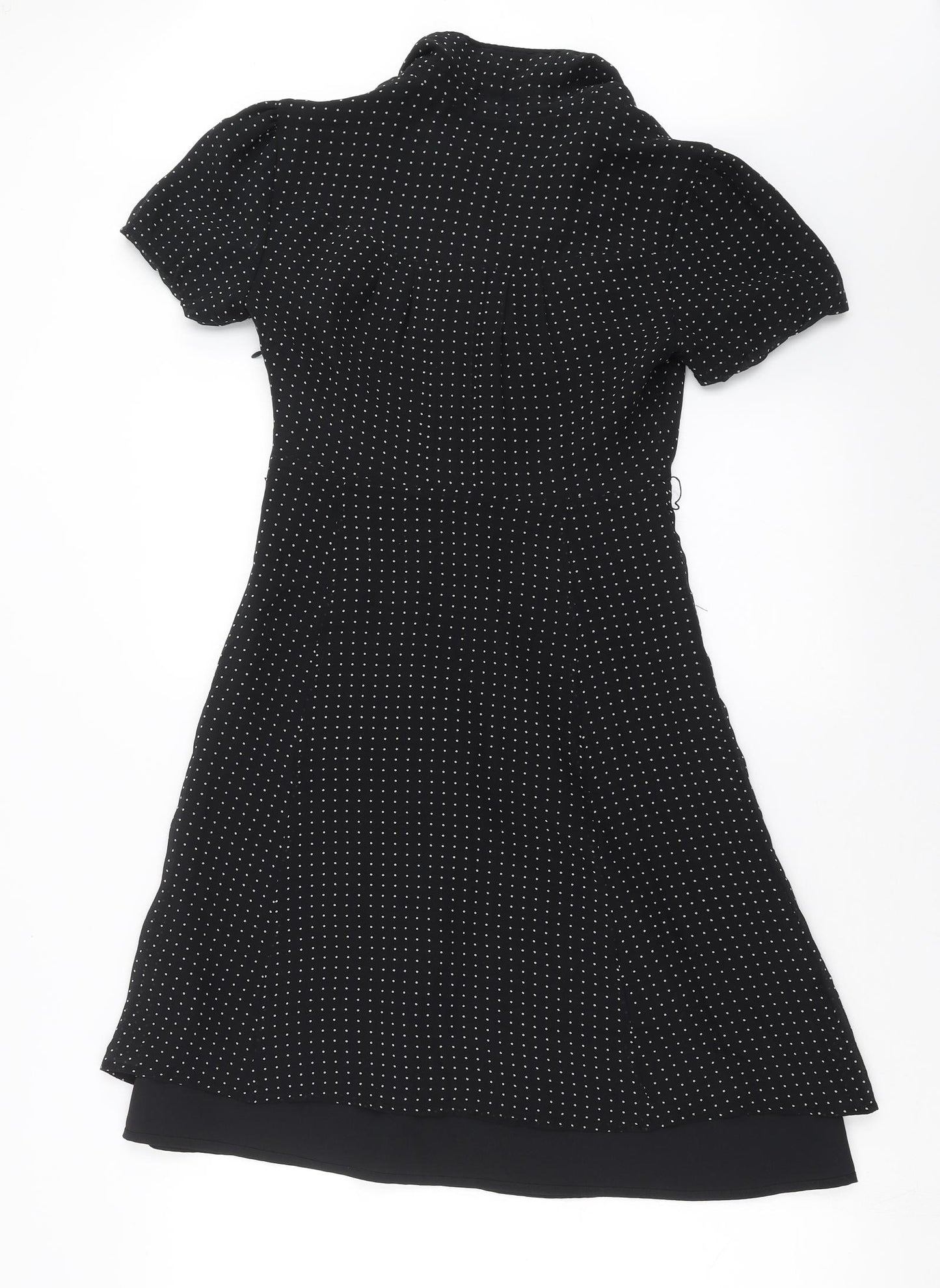 Ted Baker Womens Black Polka Dot  Shirt Dress  Size S