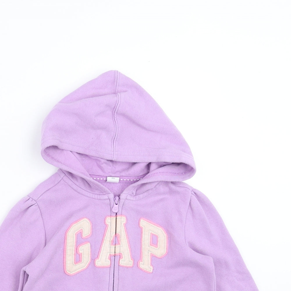 Gap Girls Purple   Full Zip Hoodie Size 5 Years