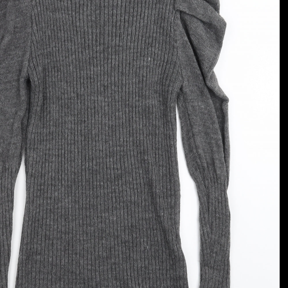 Apricot Womens Grey  Knit Jumper Dress  Size M
