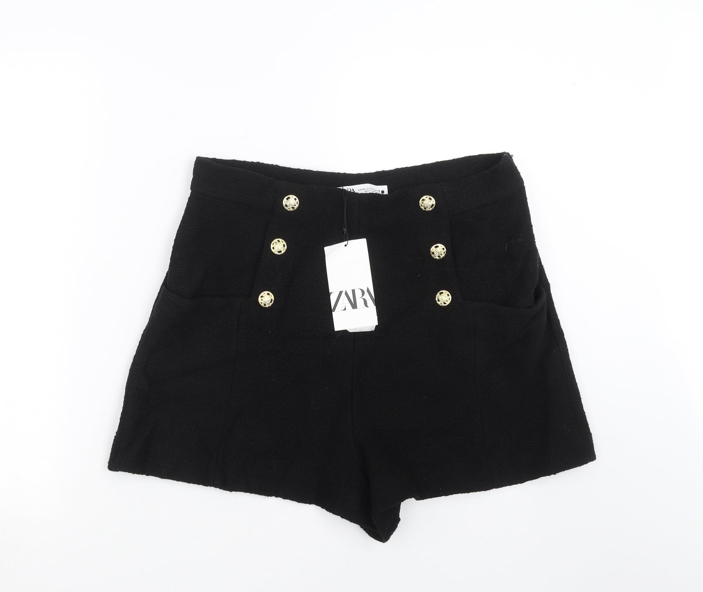 Zara Womens Black   Hot Pants Shorts Size 2XL
