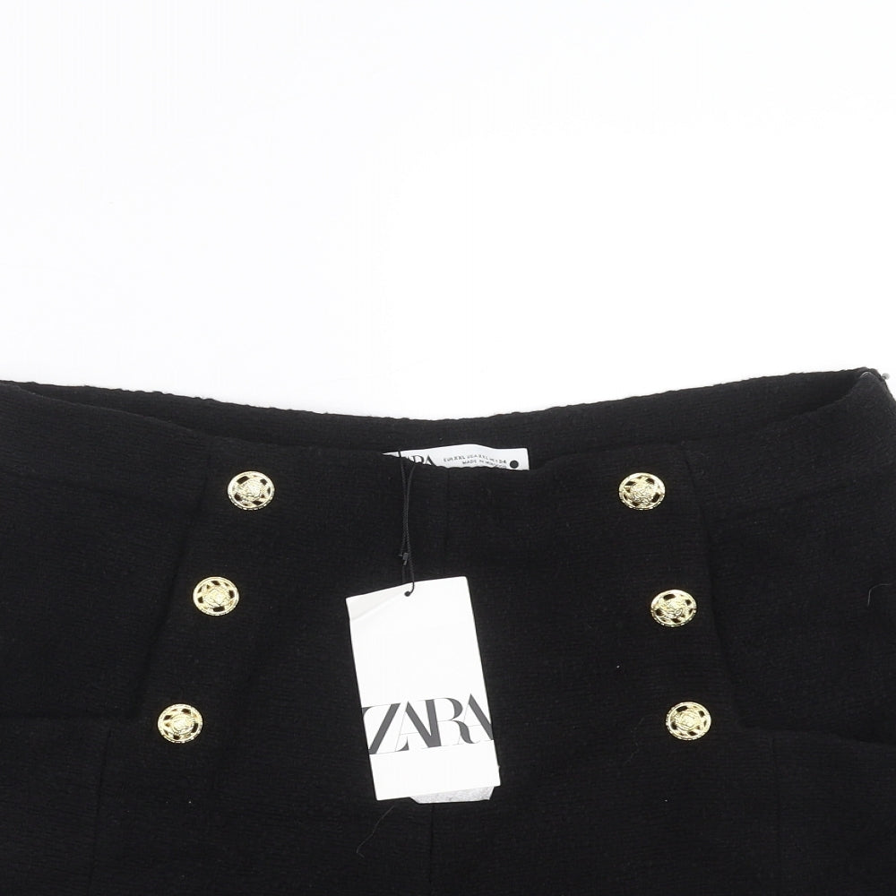 Zara Womens Black   Hot Pants Shorts Size 2XL
