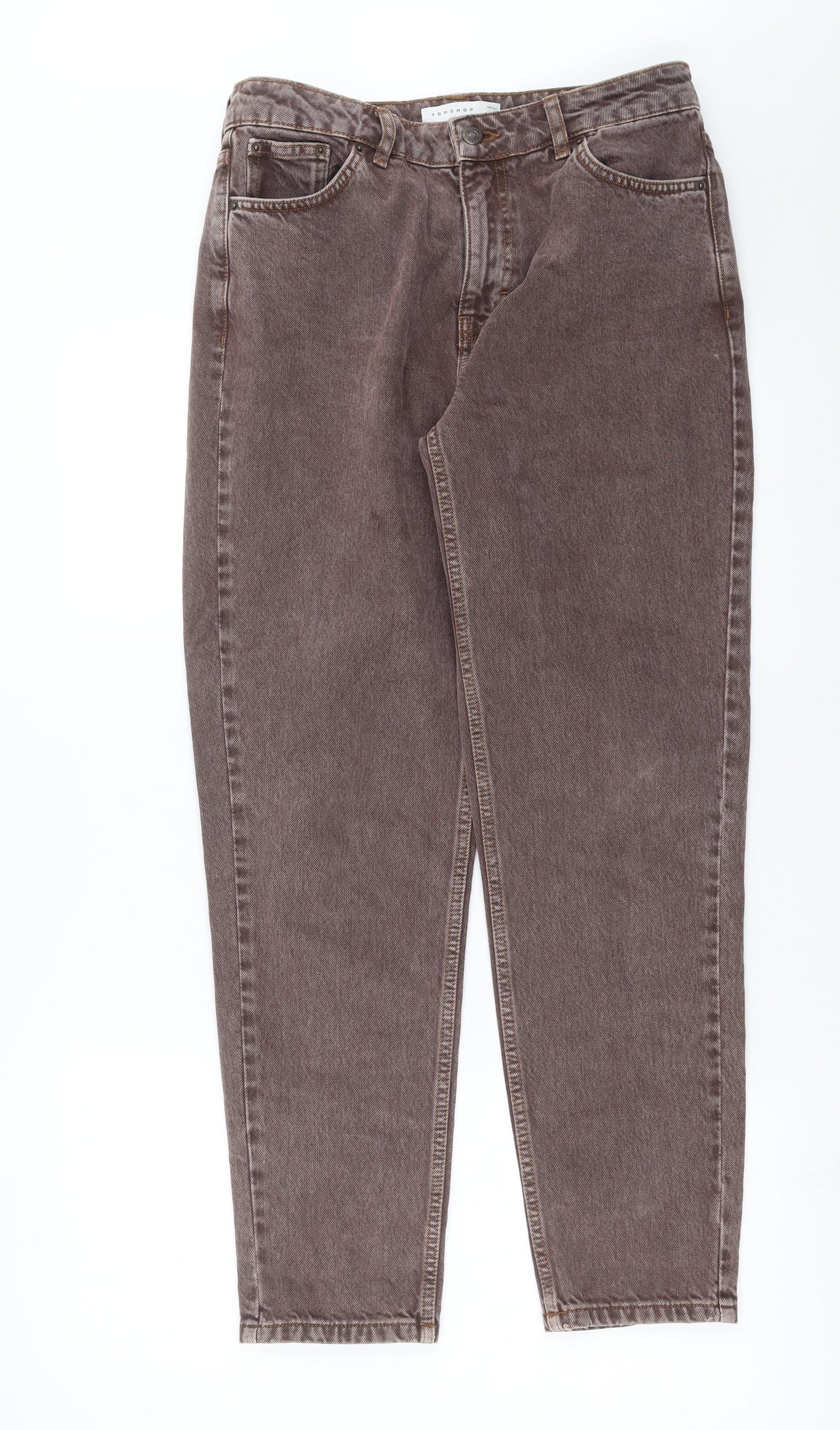 Topshop Womens Purple  Denim Mom Jeans Size 30 in L29 in
