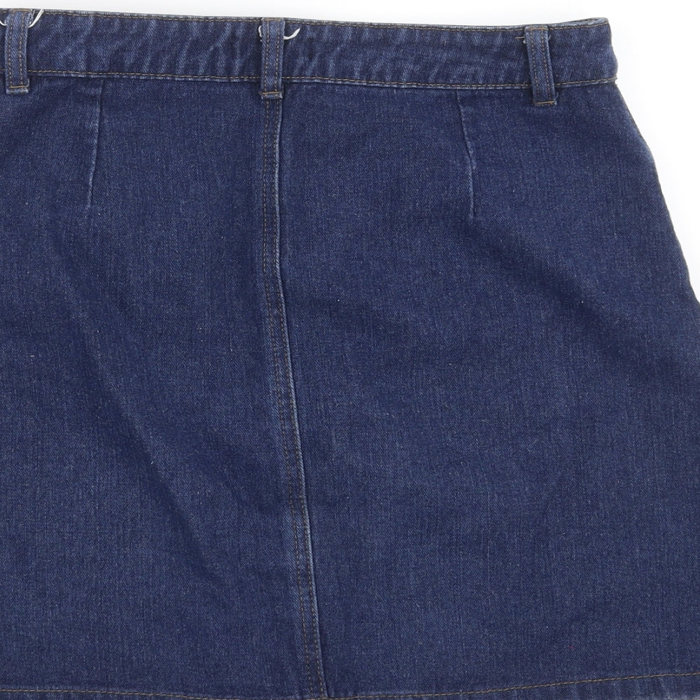 Matalan Womens Blue  Denim A-Line Skirt Size 10