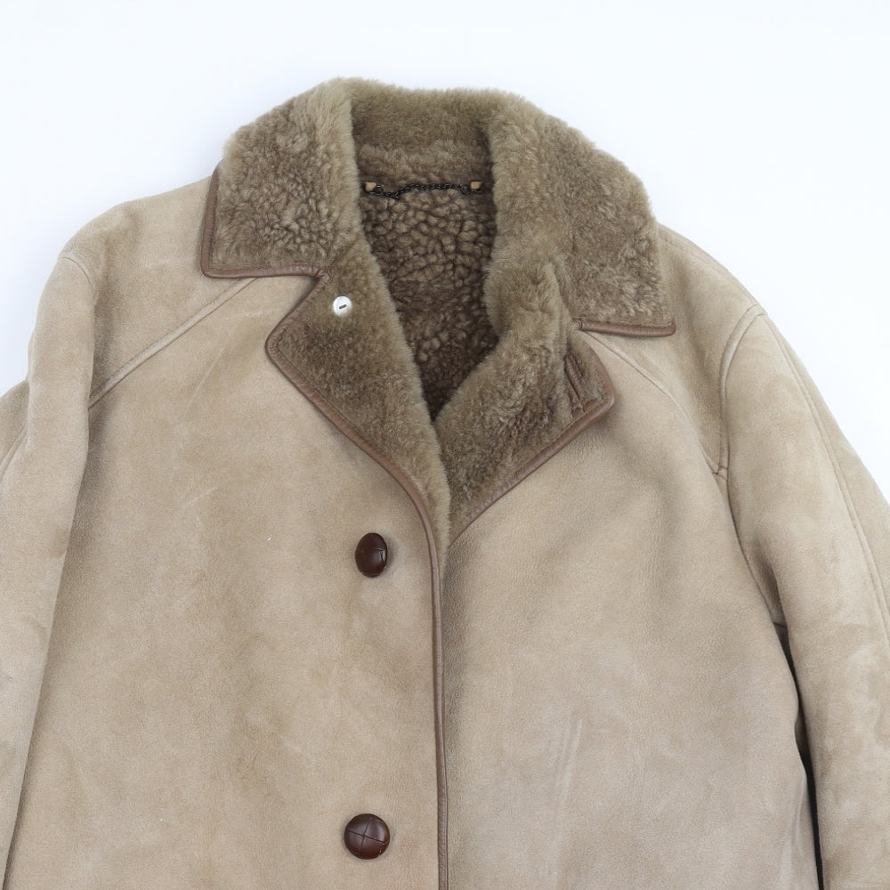 nurseys Mens Brown   Jacket Coat Size L  - sheepskin