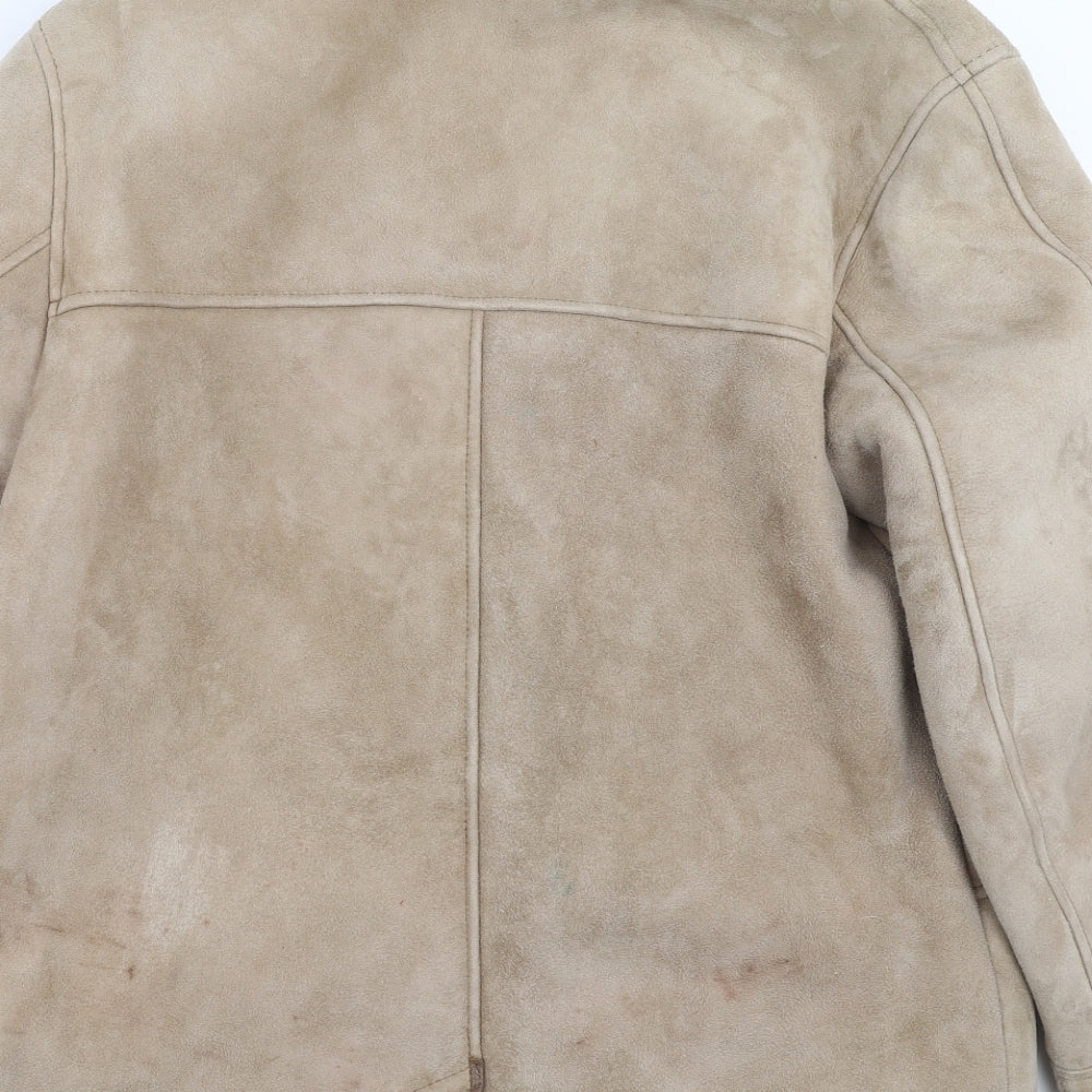 nurseys Mens Brown   Jacket Coat Size L  - sheepskin