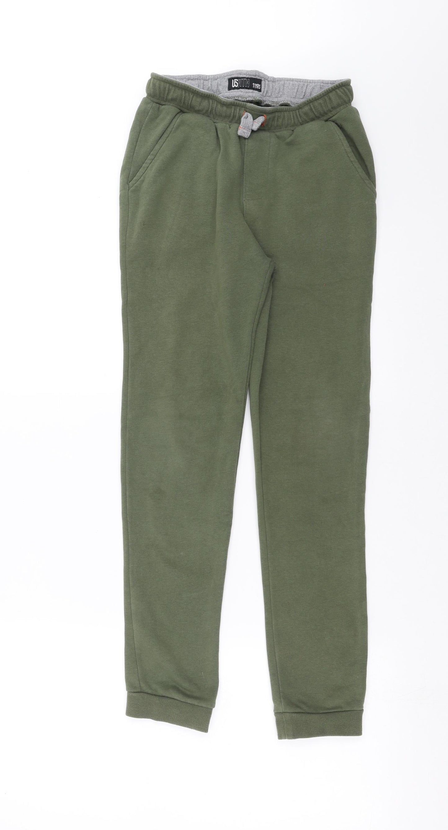 USATH Boys Green   Jogger Trousers Size 11 Years