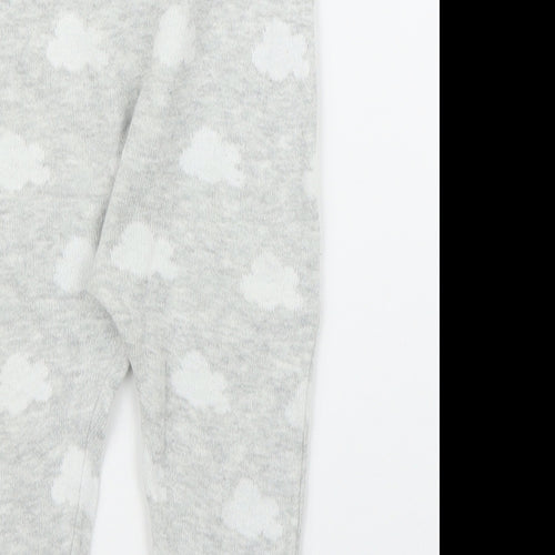 Matalan Baby Grey Solid  Chemise Pyjama Set Size 6-9 Months