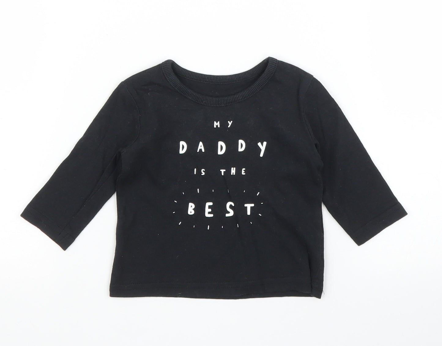 George Baby Black   Basic T-Shirt Size 0-3 Months