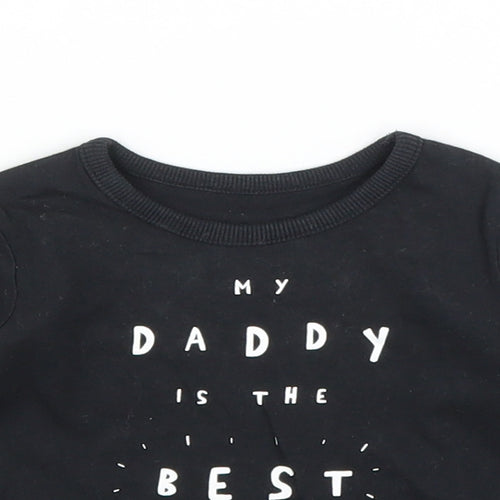 George Baby Black   Basic T-Shirt Size 0-3 Months