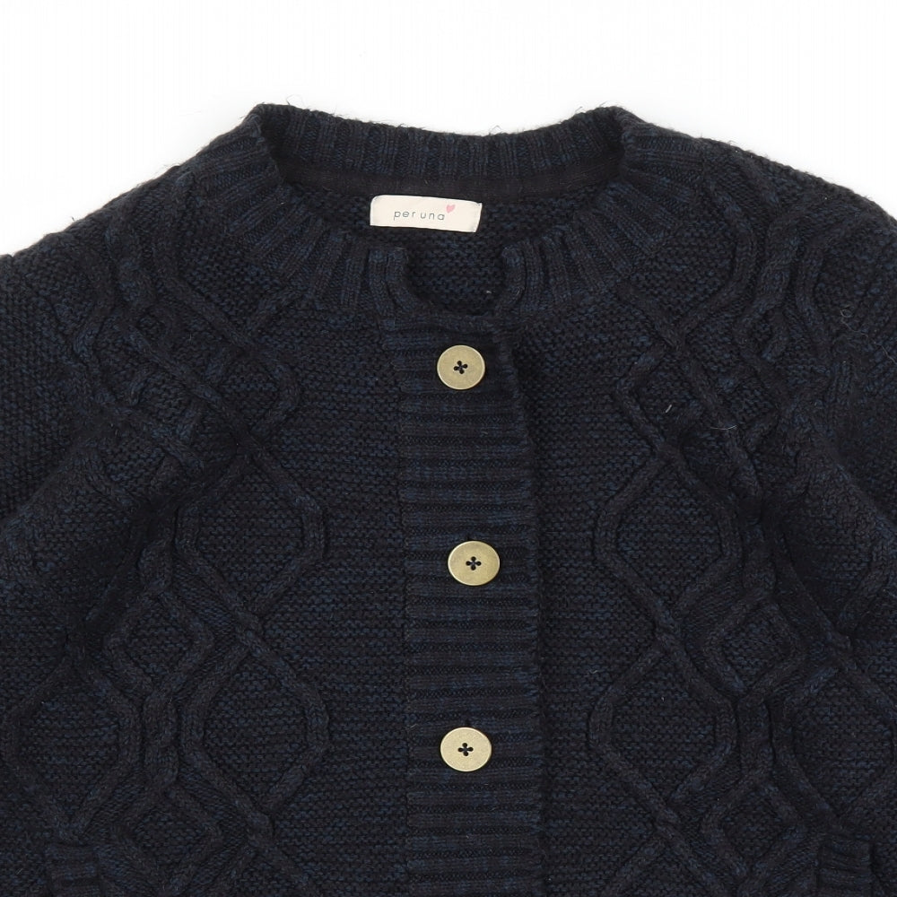 M&S Womens Blue   Cardigan Jumper Size 18