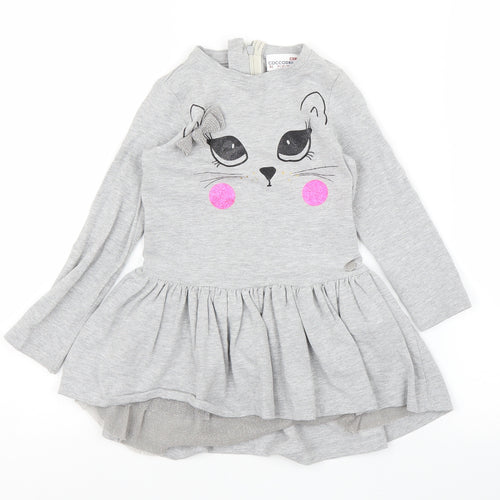 Cocco Drillo Girls Grey   A-Line  Size 2 Years