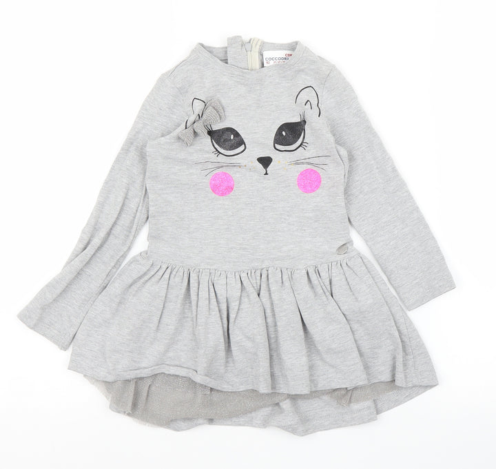 Cocco Drillo Girls Grey   A-Line  Size 2 Years