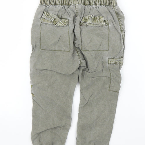 NEXT Girls Green Floral  Cargo Jeans Size 12 Months