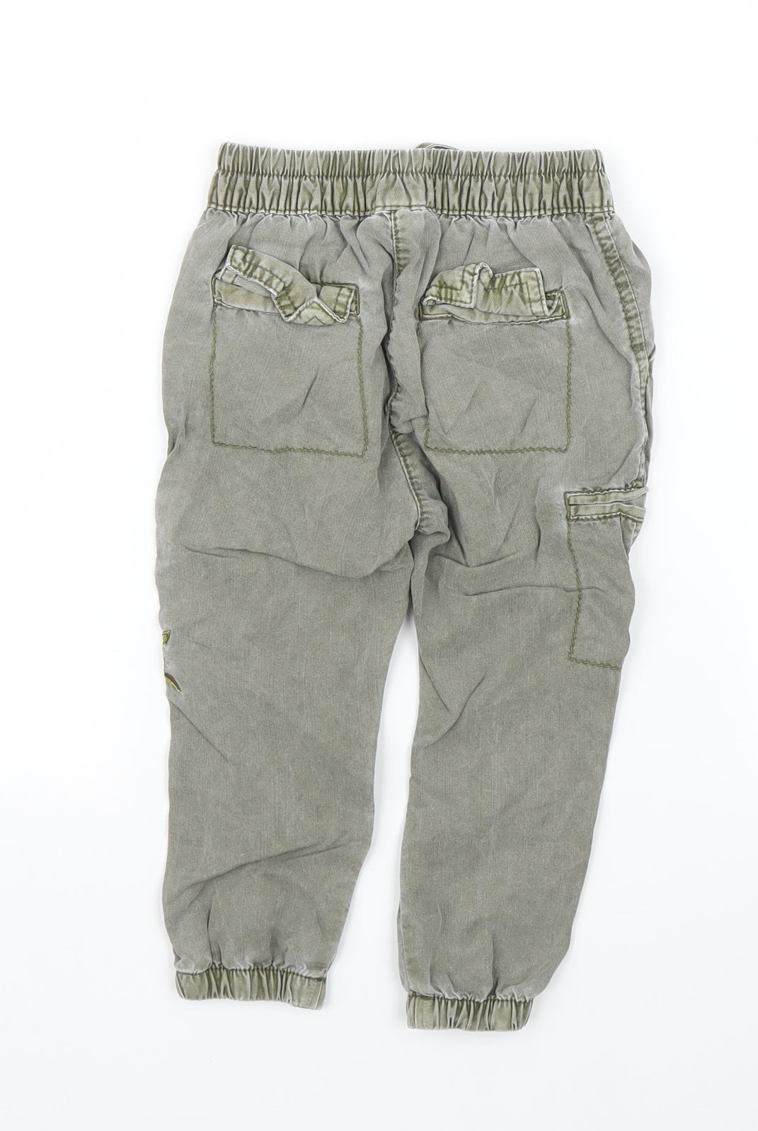 NEXT Girls Green Floral  Cargo Jeans Size 12 Months