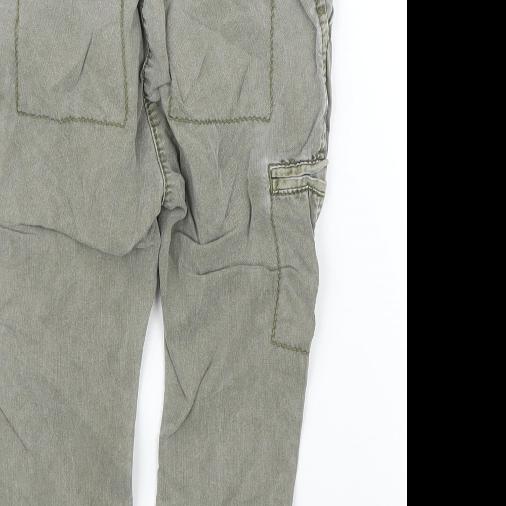 NEXT Girls Green Floral  Cargo Jeans Size 12 Months