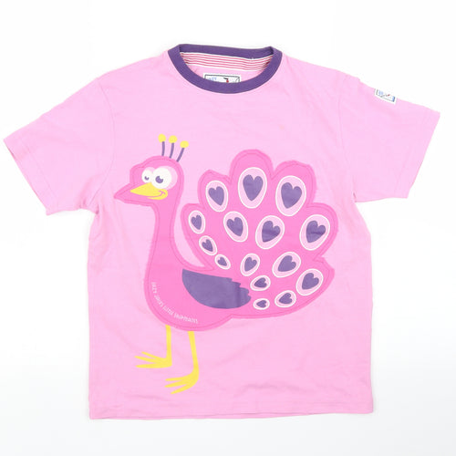 Lazy Jacks Girls Pink   Basic T-Shirt Size 7 Years