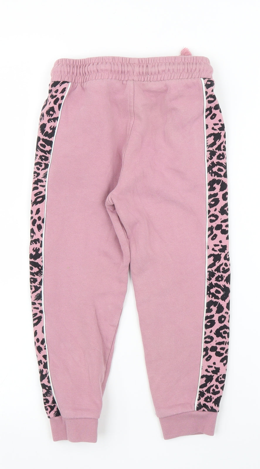 NEXT Girls Pink Animal Print  Sweatpants Trousers Size 6 Years - Leopard print