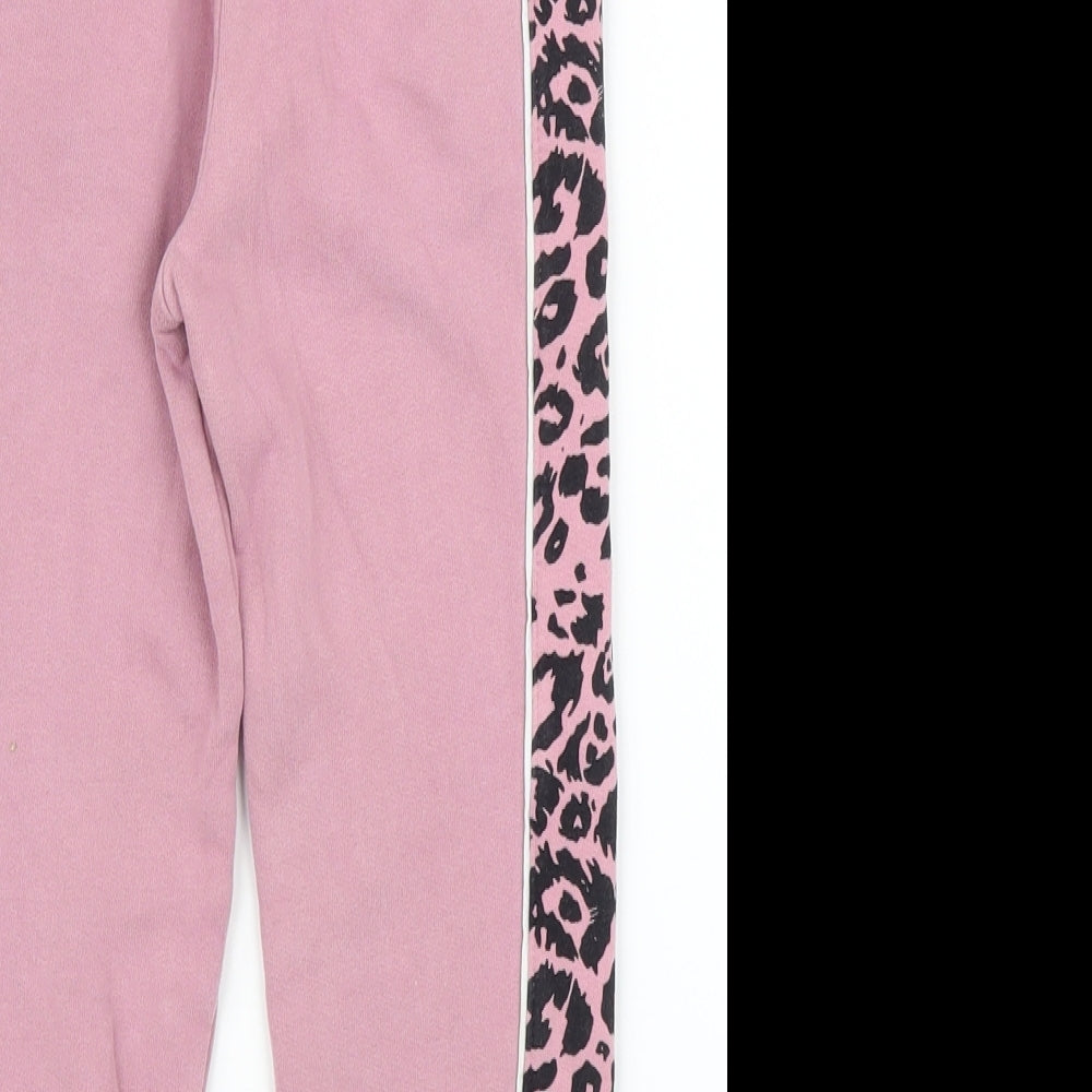 NEXT Girls Pink Animal Print  Sweatpants Trousers Size 6 Years - Leopard print