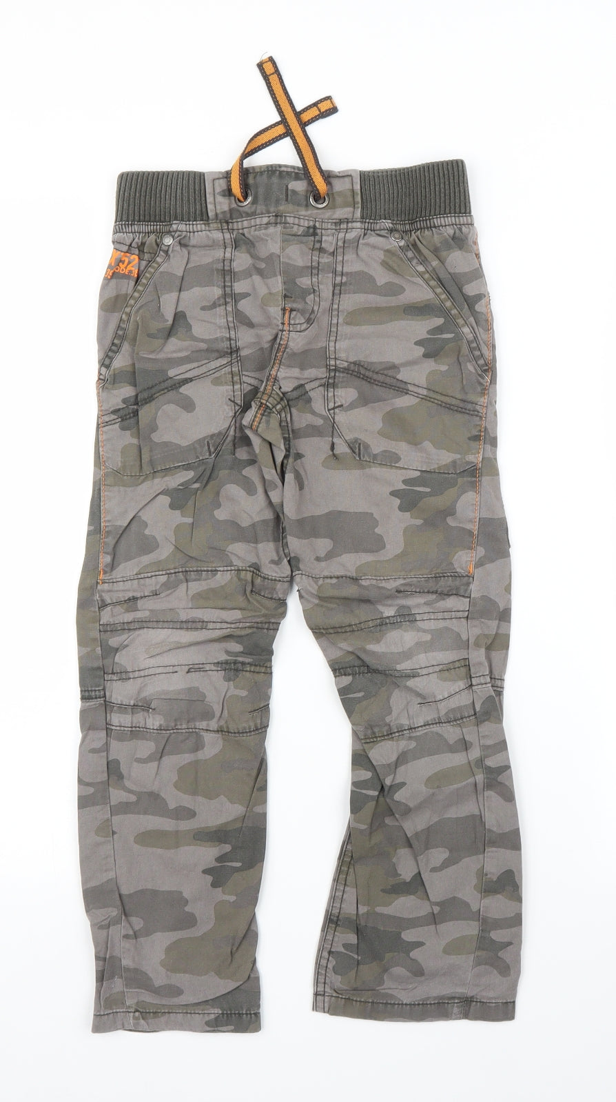 NEXT Boys Green Camouflage  Cargo Trousers Size 7 Years