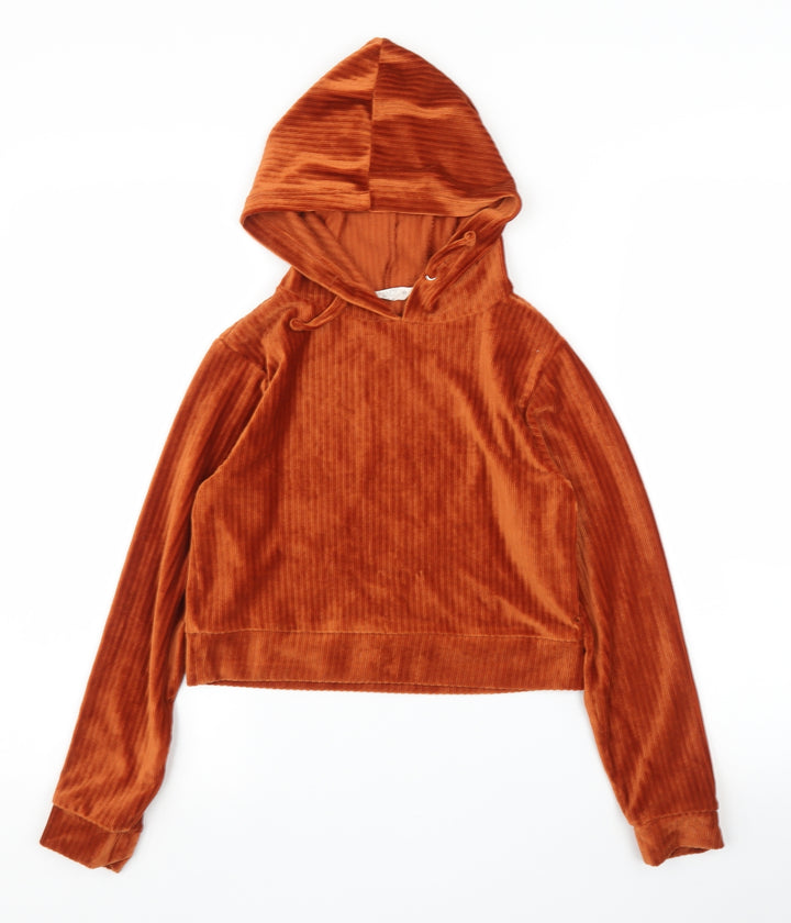 Matalan Girls Orange   Pullover Hoodie Size 10 Years