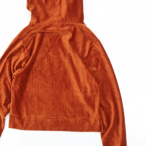Matalan Girls Orange   Pullover Hoodie Size 10 Years