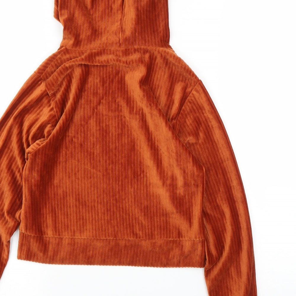 Matalan Girls Orange   Pullover Hoodie Size 10 Years