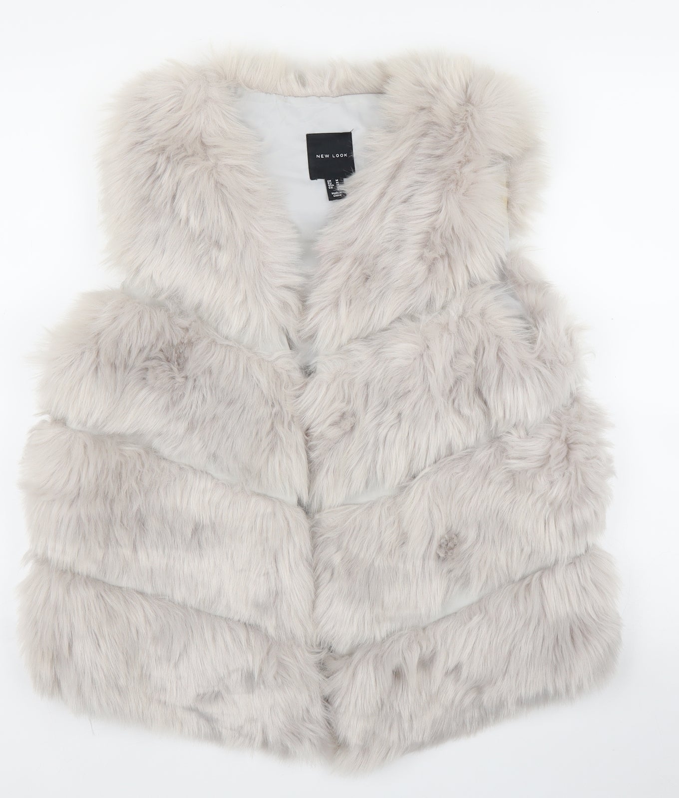 New Look Womens Grey   Gilet Coatigan Size M