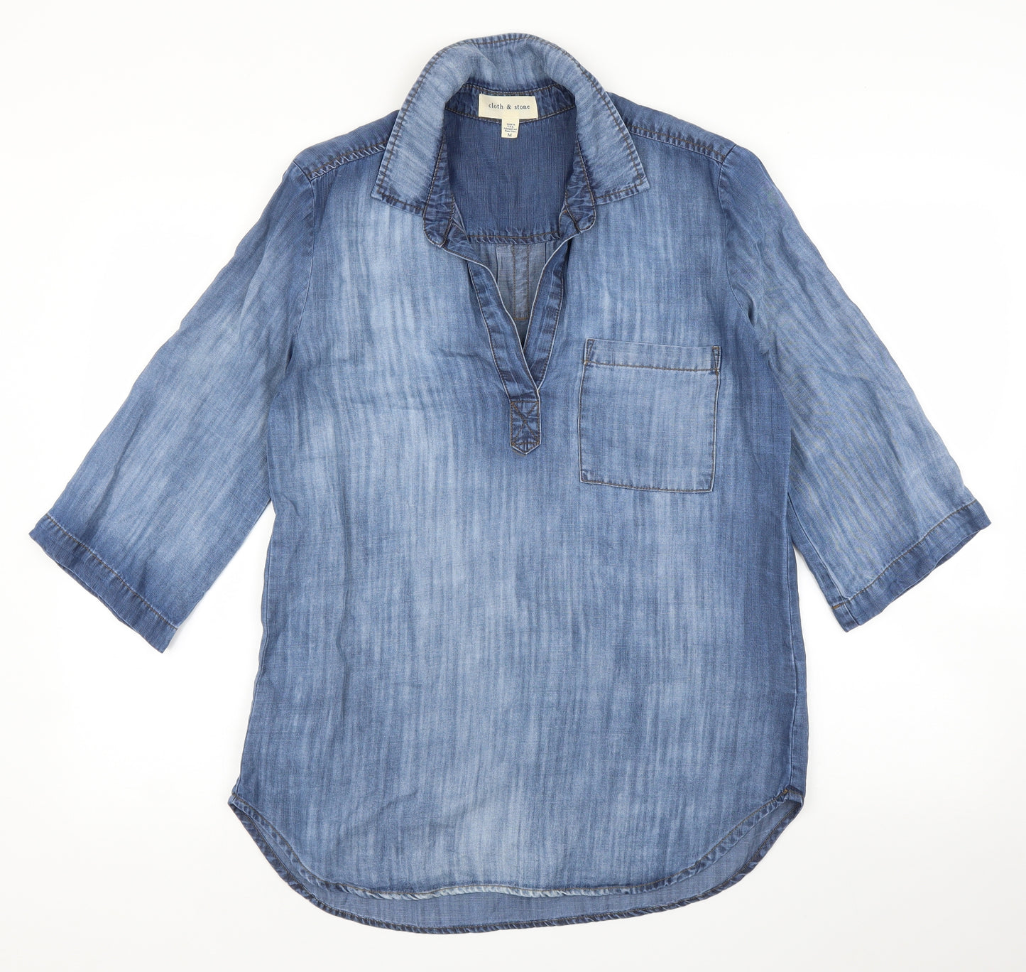 Cloth and Stone Womens Blue   Tunic Blouse Size M