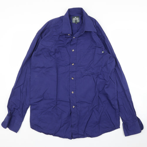 Lakes Edge Mens Blue    Button-Up Size L