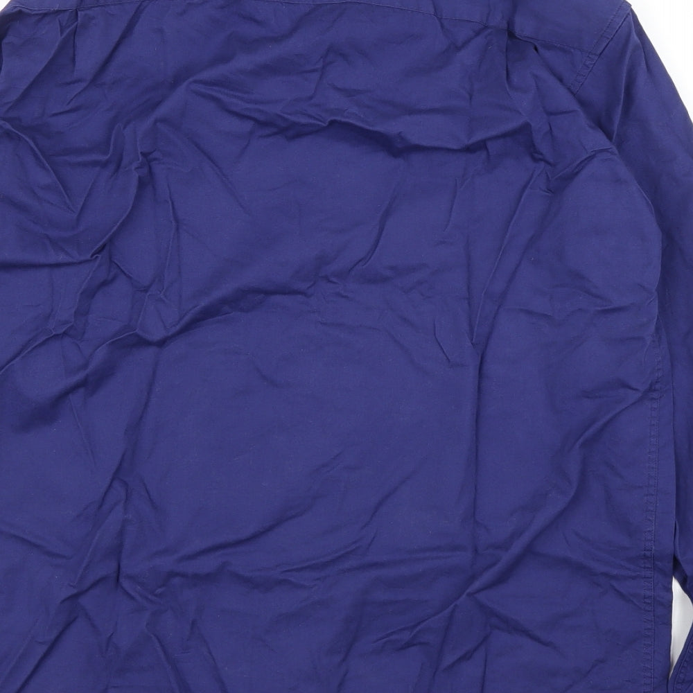 Lakes Edge Mens Blue    Button-Up Size L