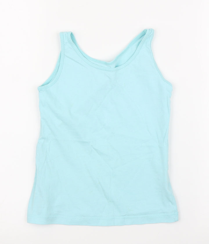 Primark Girls Blue Basic Tank Size 7 Years