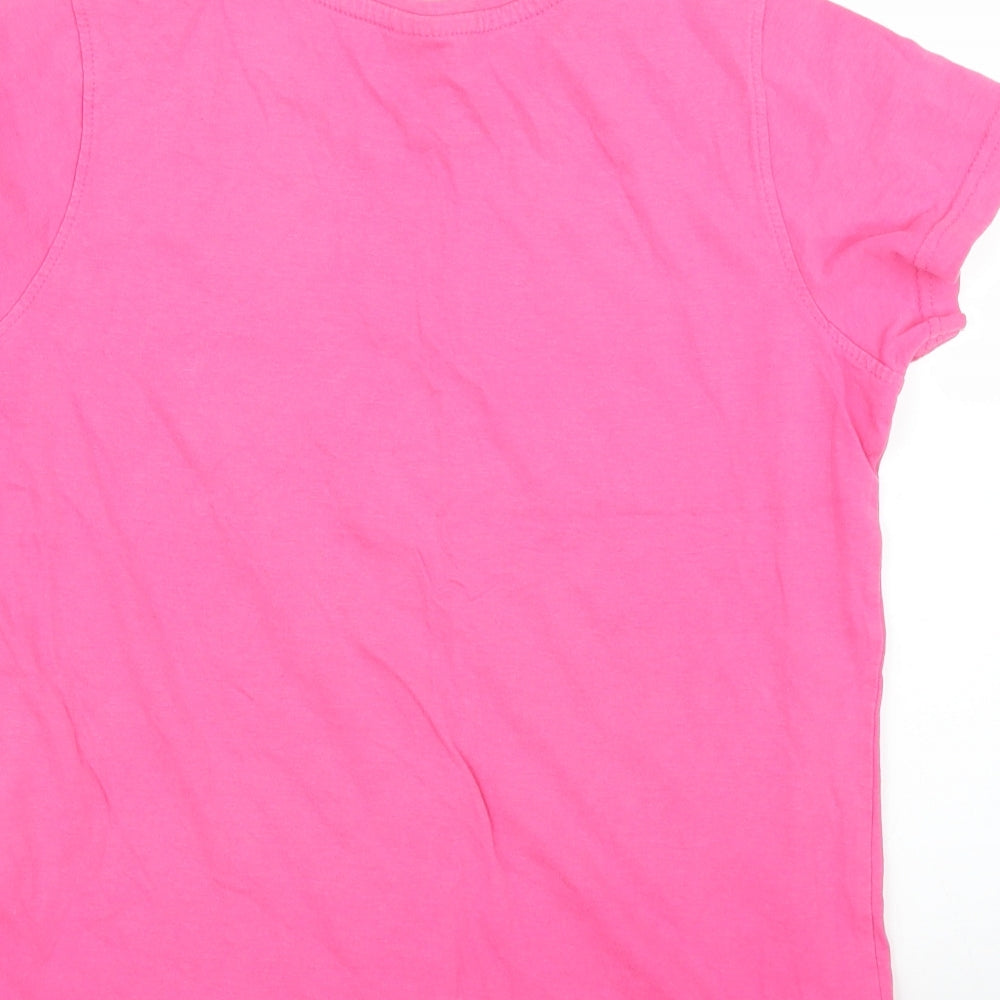 Crane Girls Pink Animal Print  Basic T-Shirt Size 11 Years