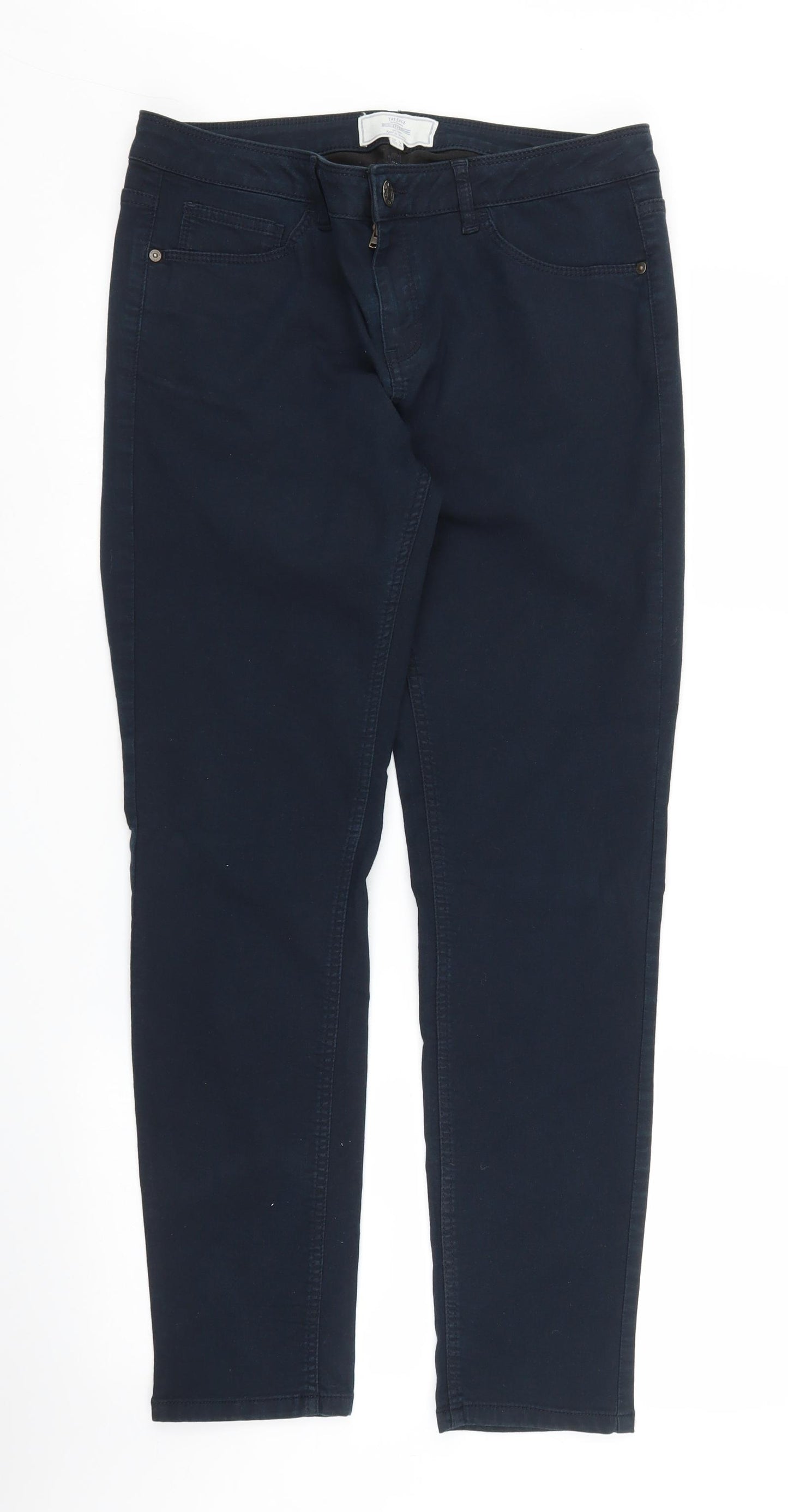Fat Face Womens Blue   Chino Trousers Size 14 L28 in