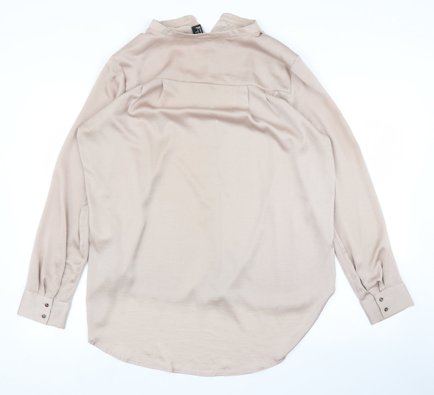 H&M Womens Beige   Basic Blouse Size 14