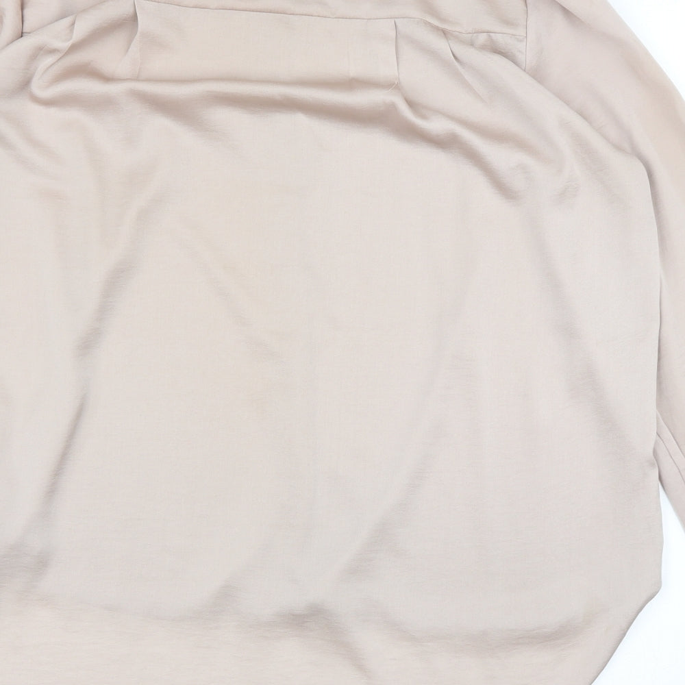 H&M Womens Beige   Basic Blouse Size 14