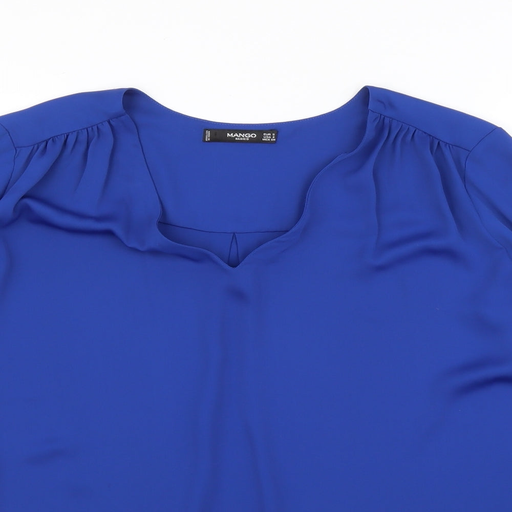 Mango Womens Blue   Basic Blouse Size S