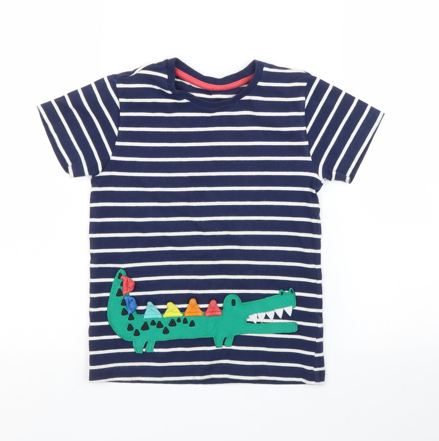 NEXT Boys Blue Striped  Basic T-Shirt Size 4 Years