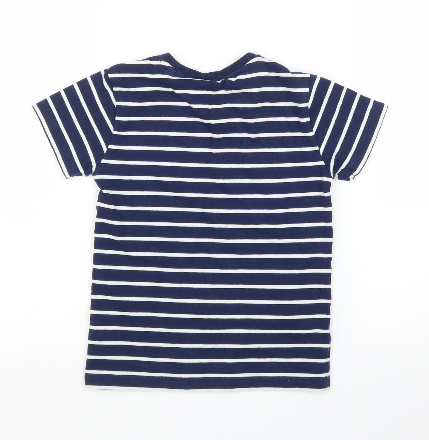 NEXT Boys Blue Striped  Basic T-Shirt Size 4 Years