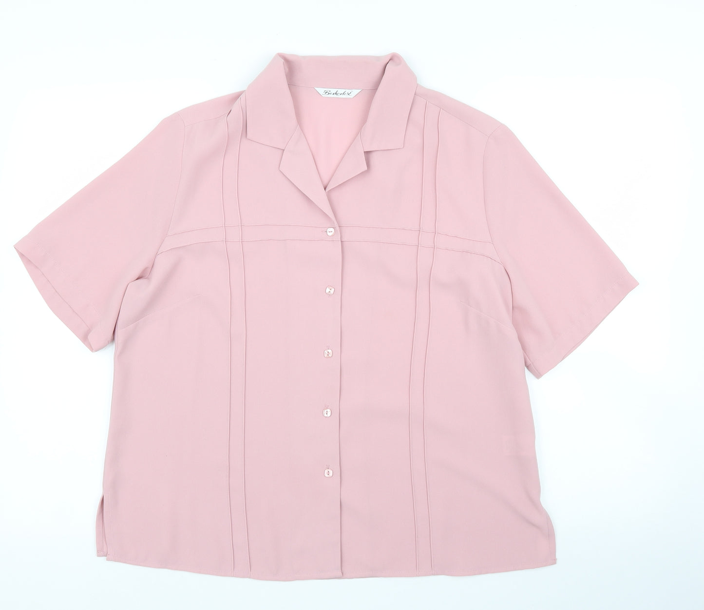 Berkertex Womens Pink   Basic Blouse Size 14