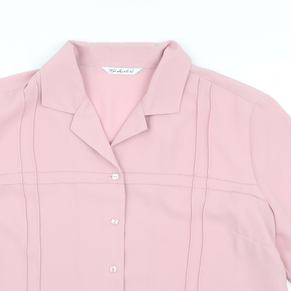 Berkertex Womens Pink   Basic Blouse Size 14