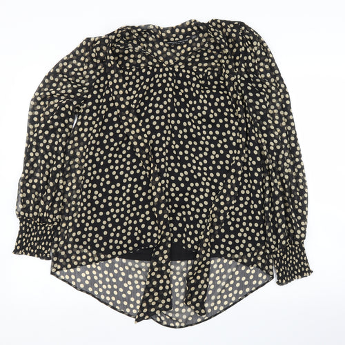 Dorothy Perkins Womens Black Polka Dot  Basic Blouse Size 10