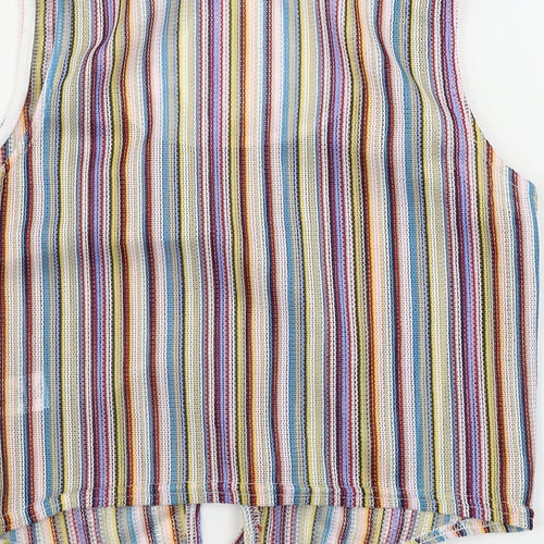 Missguided  Womens Pink Striped  Basic T-Shirt Size 8