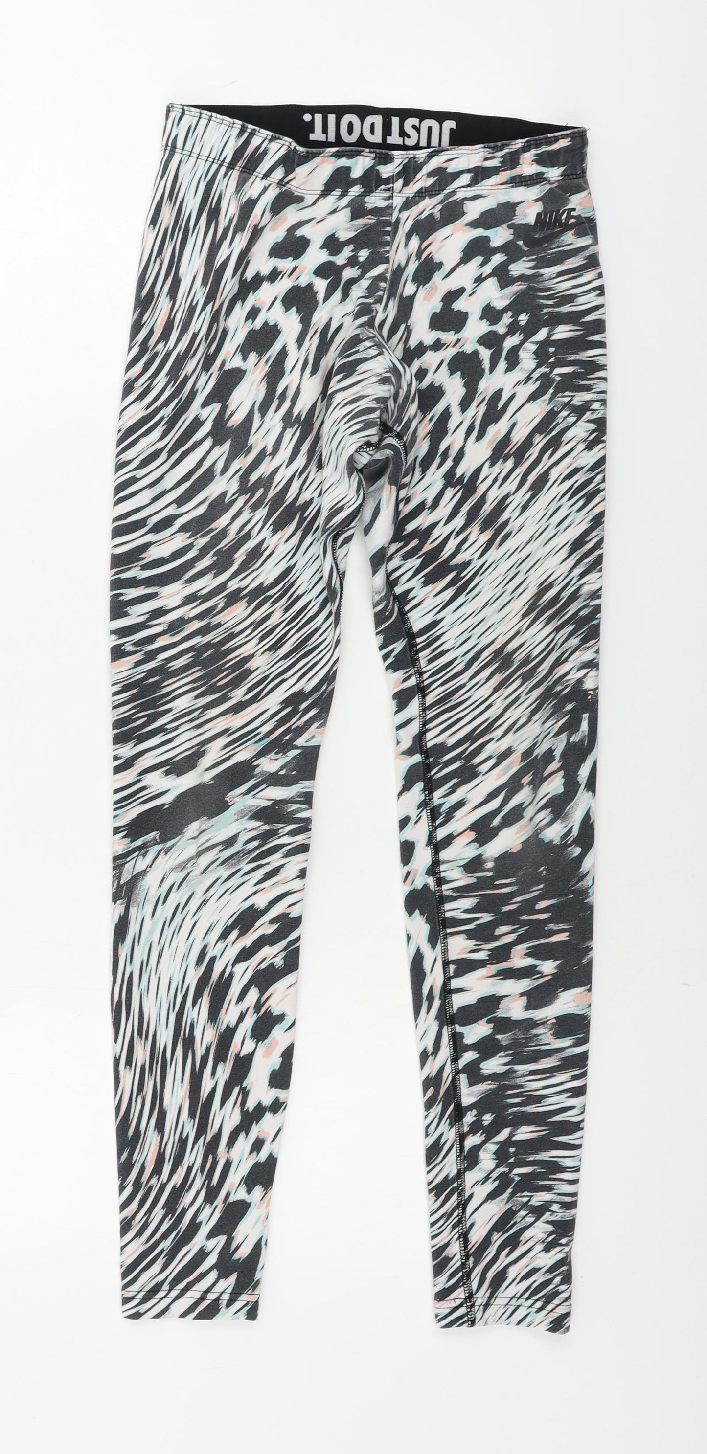 Nike  Womens White Animal Print  Jegging Leggings Size S L24 in - gym leggings