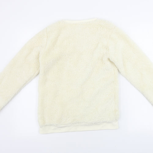 TU Boys Beige   Pullover Jumper Size 13 Years  - Sequin Unicorn