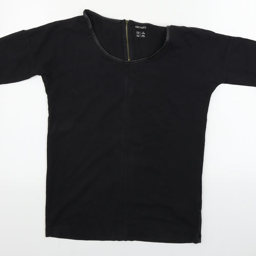 ESMARA Womens Black   Basic T-Shirt Size S