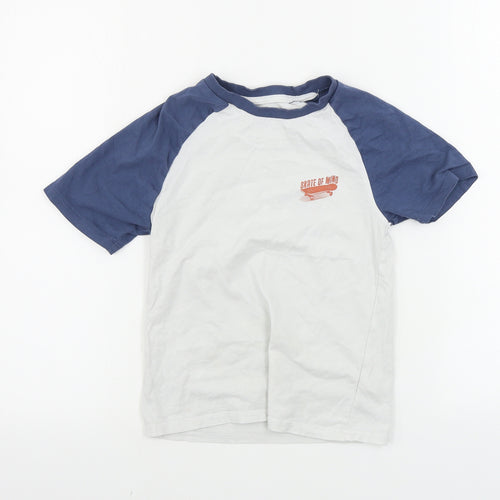 Marks and Spencer  Boys White   Basic T-Shirt Size 6-7 Years