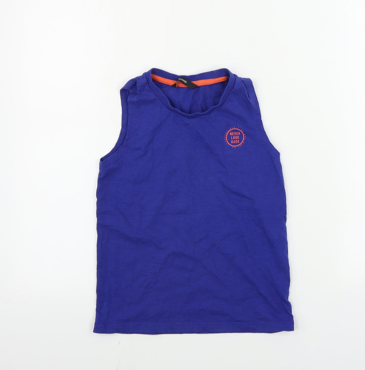 George Boys Blue Basic Tank Size 6-7 Years