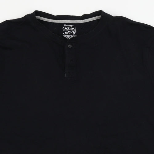 George  Mens Black    T-Shirt Size 3XL